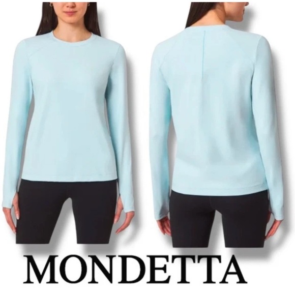 Mondetta Ladies' Long Sleeve Active Top  Blue XXL New With Tag - Picture 2 of 11